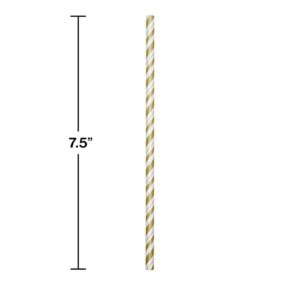 SPARKLE AND SHINE GOLD - PAPER STRAWS - 24CT - Image 2