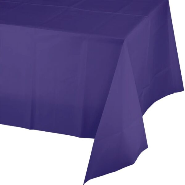 PURPLE - PLASTIC TABLECOVER - 137X274CM