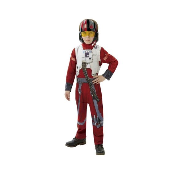 RUBIES HALLOWEEN - STAR WARS EPISODE VII , X-WING PILOT CLASSIC COSTUME MEDIUM / 5-6 YEARS