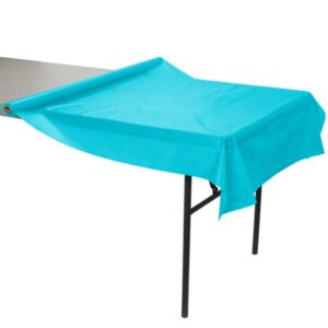 Bermuda Blue Disposable Plastic Table Cover - Image 3